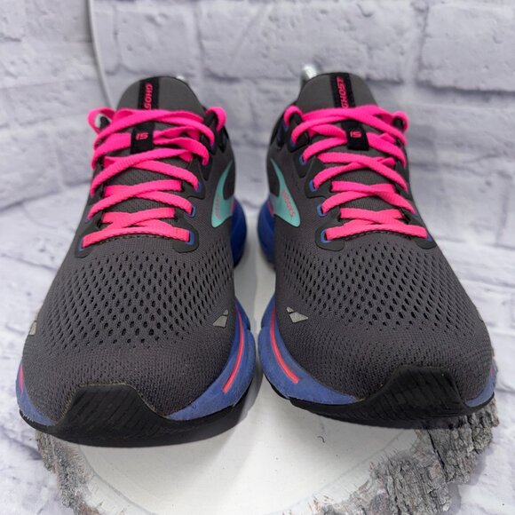 Brooks Ghost 15 Womens Sz 10.5 Grey Purple Running Shoes Sneakers 1203801B079 - Picture 3 of 12